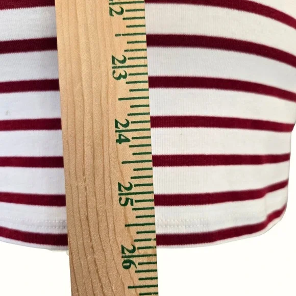 NEW Long Sleeve Womens Shirt Size M Decorative Side Slits Elbow Patches Nautical - Picture 4 of 9